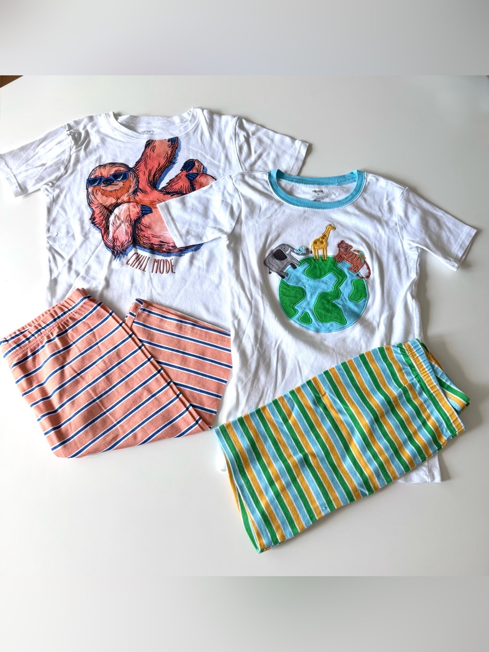 Bundle of 2 Kids’ Cotton Pajamas by Gymboree & Carters, size 14